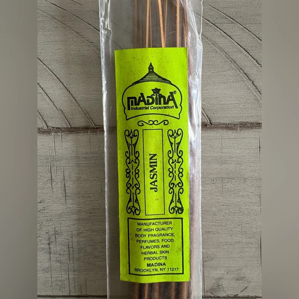 New Pink Ceramic Incense Stick Holder With New Pkg. Of Jasmine Incense Included